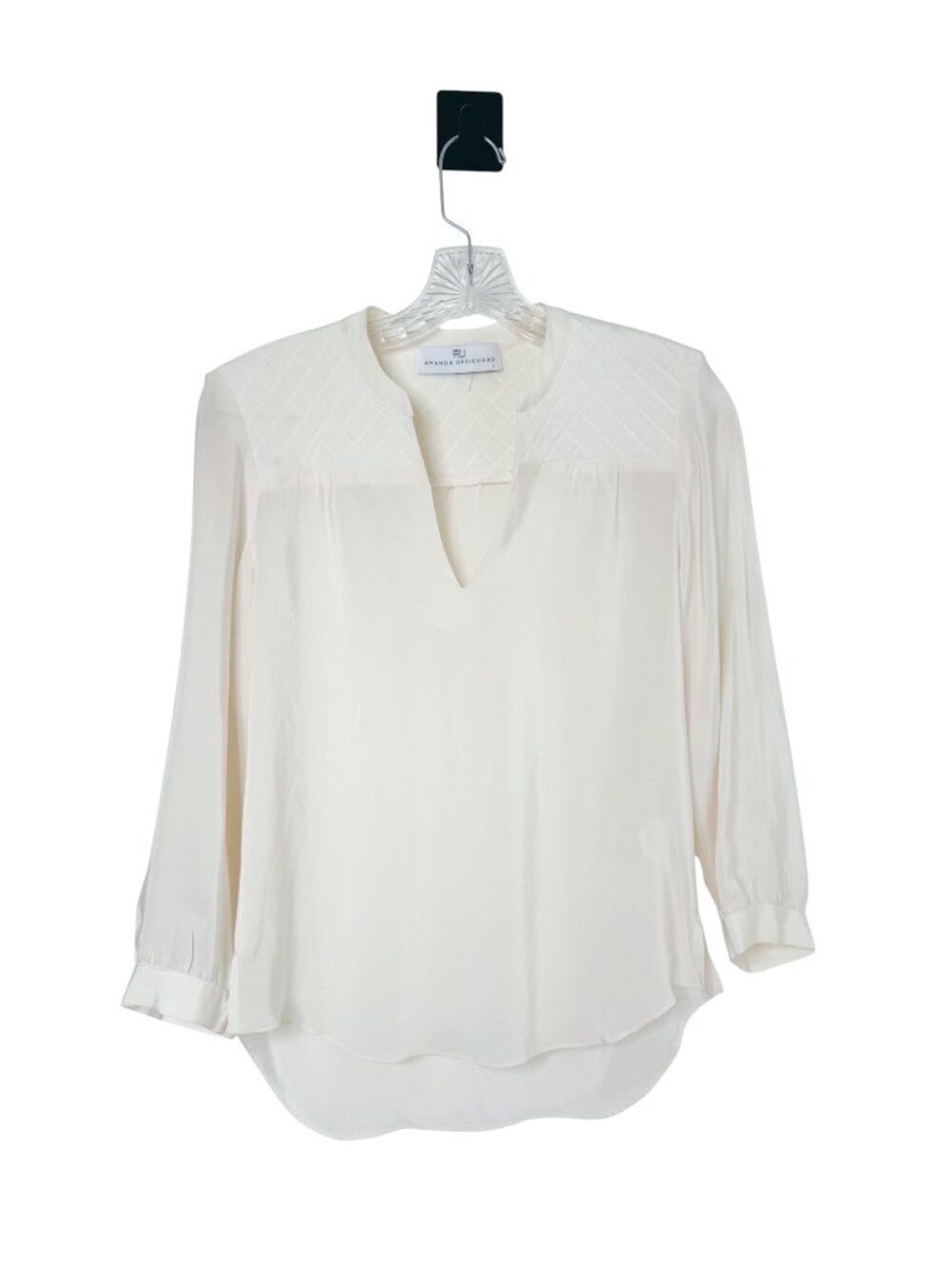 Amanda Uprichard Ivory Silk Blouse